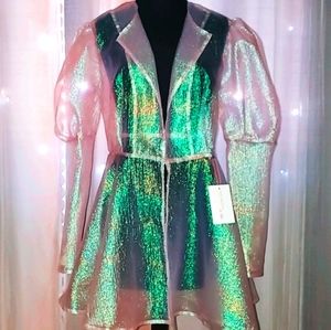 Transparent trench coat